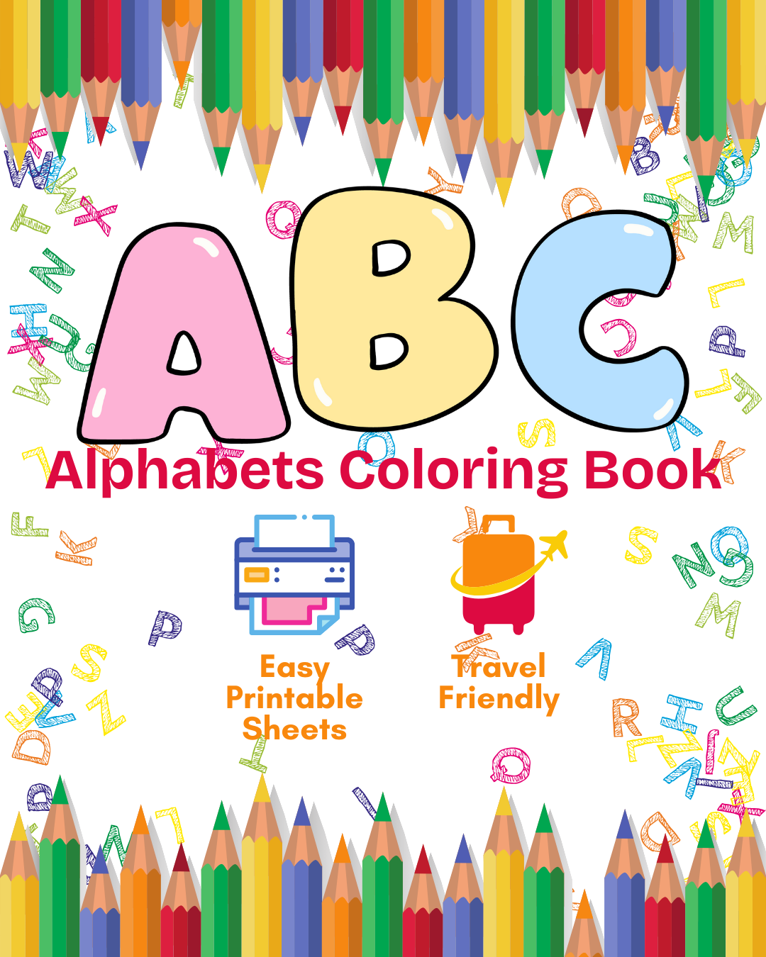 Toddler Friendly : Alphabet coloring ebook