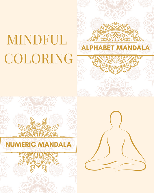 Combo: Alphabet + Numeric Mandala Coloring eBooks